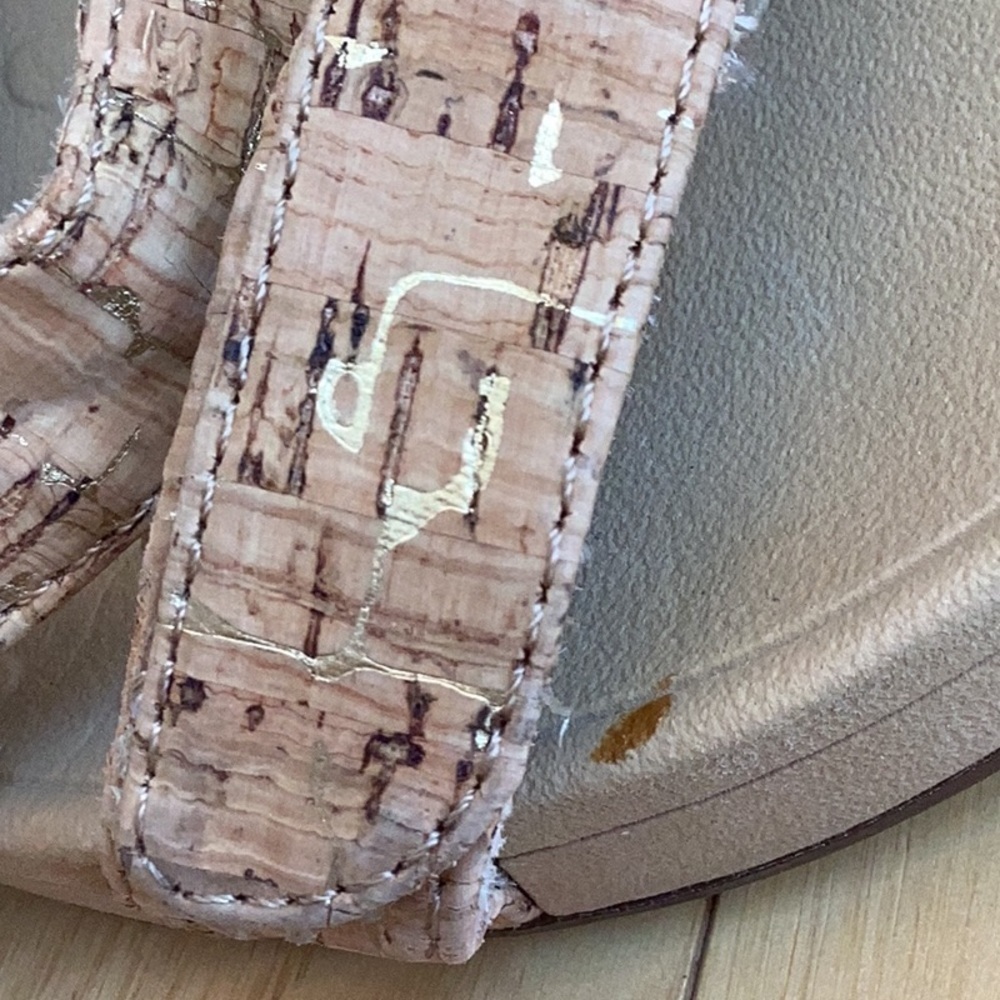 Vionic Pacific Rio Tan Gold Cork Adjustable Strap Platform Sandals, women’s 9 - Picture 14 of 16